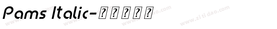 Pams Italic字体转换